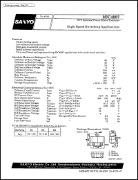 2SC4987 datasheet: NPN epitaxial planar silicon transistor, high-speed switching application 2SC4987