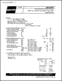 2SC5275 datasheet: NPN epitaxial planar silicon transistor, UHF to S band low-noise amp, OSC application 2SC5275