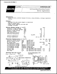 2SD2049 datasheet: NPN triple diffused planar silicon transistor, driver application 2SD2049