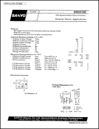 2SD2120 datasheet: NPN epitaxial planar silicon transistor, driver application 2SD2120