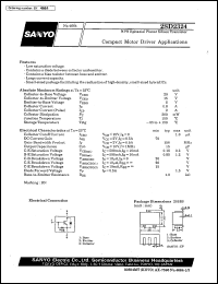 2SD2324 datasheet: NPN epitaxial planar silicon transistor, compact motor driver application 2SD2324