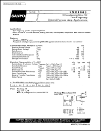 2SK1069 datasheet: N-channel junction silicon FET, low-frequency general-purpose amp application 2SK1069