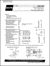 2SK1420 datasheet: N-channel MOS silicon FET, very high-speed switching application 2SK1420