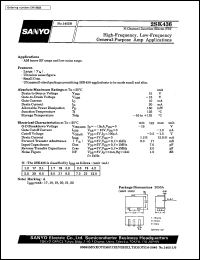 2SK436 datasheet: N-channel junction silicon FET, AM tuner RF amp application 2SK436