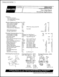 2SK1472 datasheet: N-channel MOS silicon FET, very high-speed switching application 2SK1472