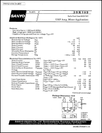 3SK189 datasheet: GaAs dual gate MES FET, UHF amp, mixer application 3SK189