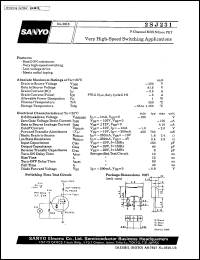 2SJ231 datasheet: P-channel MOS silicon FET, very high-speed switching application 2SJ231