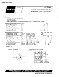 3SK248 datasheet: N-channel enhancement MOS silicon FET, muting/switching application 3SK248