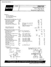 2SK2168 datasheet: N-channel MOS silicon FET, very high-speed switching application 2SK2168