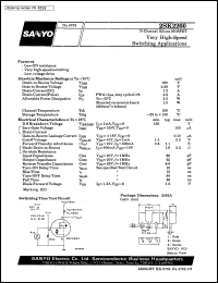 2SK2260 datasheet: N-channel MOS silicon FET, very high-speed switching application 2SK2260