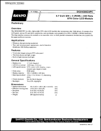 DG24320C5PC datasheet: 5,7 inch 320x3(RGB)x240 dots STN color LCD module DG24320C5PC