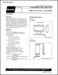 LC361000ARLL-70 datasheet: 1 MEG (131072 words x 8 bits) SRAM LC361000ARLL-70