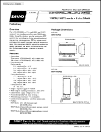 LC361000AMLL-70X datasheet: 1 MEG (131072 words x 8 bits) SRAM LC361000AMLL-70X