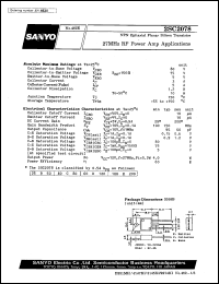 2SC2078 datasheet: NPN epitaxial planar silicon transistor, 27 MHz RF power amp application 2SC2078