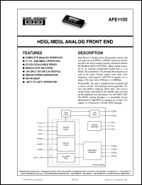 AFE1105E datasheet: HDSL/MDSL Analog Front End AFE1105E