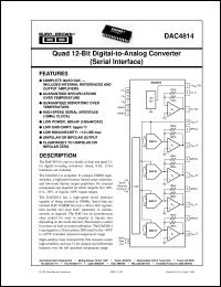 DAC4814AP datasheet: Quad 12-Bit Digital-to-Analog Converter (Serial Interface) DAC4814AP