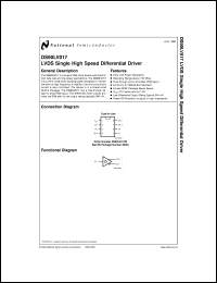 DS90LV017M datasheet: Single High Speed Differential Driver DS90LV017M