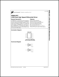 DS90LV027MX datasheet: LVDS Dual High Speed Differential Driver DS90LV027MX