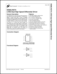 DS90LV027ATMX datasheet: LVDS Dual High Speed Differential Driver DS90LV027ATMX