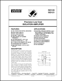 ISO120G datasheet: Precision Low Cost Isolation Amplifier ISO120G