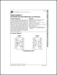 DS96173CN datasheet: RS-485/RS-422 Quad Differential Line Receivers DS96173CN