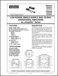 OPA4345UA datasheet: Low Power, Single-Supply, Rail-To-Rail Operational Amplifiers--MicroAmplifier Series OPA4345UA