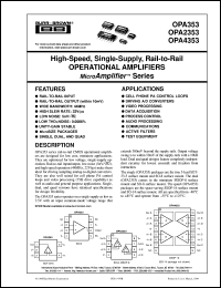 OPA353NA/250 datasheet: High-Speed, Single-Supply, Rail-to-Rail Operational Amplifiers MicroAmplifier™ Series OPA353NA/250