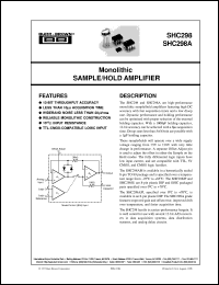 SHC298JU/2K5 datasheet: Monolithic Sample/Hold Amplifier SHC298JU/2K5