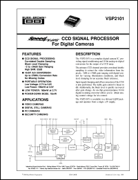 VSP2101Y datasheet: SpeedPlus™ CCD Signal Processor For Digital Cameras VSP2101Y