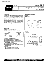 LC32464M-80 datasheet: 256K (65536 words x 4 bit) DRAM fast page mode LC32464M-80