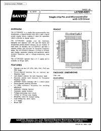 LC7230-8221 datasheet: Single-chip PLL and microcontroller with LCD driver LC7230-8221
