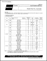 LC7230-8272 datasheet: Single-chip PLL controller LC7230-8272