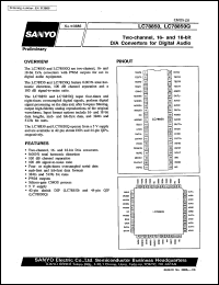 LC78850 datasheet: 2-channel, 16-bit D/A converter for digital audio LC78850