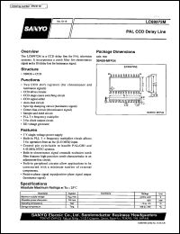 LC89972M datasheet: PAL CCD delay line LC89972M