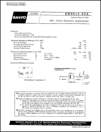 SB0015-03A datasheet: Schottky barrier diode, 30V, 15mA detection application SB0015-03A