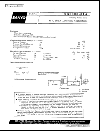 SB0030-01A datasheet: Schottky barrier diode, 10V, 30mA detection application SB0030-01A