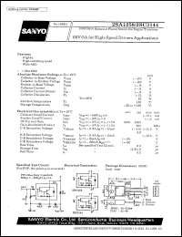 2SC3144 datasheet: NPN epitaxial planar silicon darlington transistor, 60V/3A for high-speed driver application 2SC3144