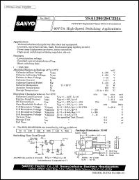 2SA1290 datasheet: PNP epitaxial planar silicon transistor, 60V/7A, high-speed driver application 2SA1290