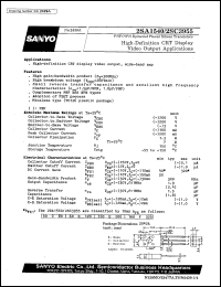 2SA1540 datasheet: PNP epitaxial planar silicon transistor, high-definition CTR display video output application 2SA1540