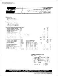 2SA1723 datasheet: PNP epitaxial planar silicon transistor, high-frequency amp, medium-power amp application 2SA1723