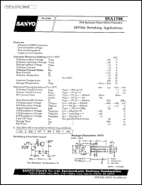2SA1798 datasheet: PNP epitaxial planar silicon transistor,20V/8A switching application 2SA1798