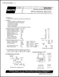 2SA1854 datasheet: PNP epitaxial planar silicon transistor, 20V/5A switching application 2SA1854