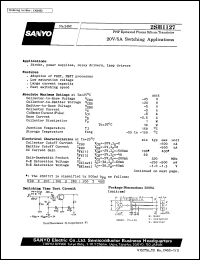 2SB1127 datasheet: PNP epitaxial planar silicon transistor, 20V/5A switching application 2SB1127