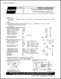 2SB1134 datasheet: PNP epitaxial planar silicon transistor, 50V/5A switching application 2SB1134
