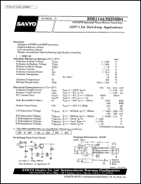 2SD1684 datasheet: NPN epitaxial planar silicon transistor, 100V/1,5A switching application 2SD1684