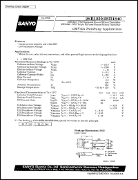 2SB1230 datasheet: PNP epitaxial planar silicon transistor, 100V/4A switching application 2SB1230