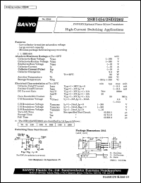 2SB1454 datasheet: PNP epitaxial planar silicon transistor, high-current switching application 2SB1454