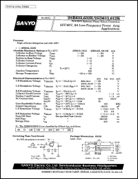 2SD612K datasheet: NPN epitaxial planar silicon transistor, 35V/2A low frequency power amp application 2SD612K