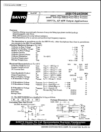 2SB776 datasheet: PNP epitaxial planar silicon transistor, 100V/7A, AF 40W output application 2SB776