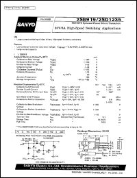 2SB919 datasheet: PNP epitaxial planar silicon transistor, 30V/8A high-speed switching application 2SB919